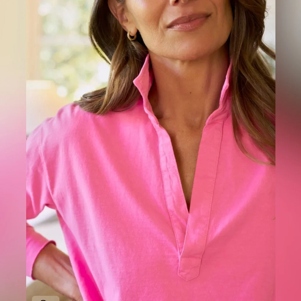 Frank & Eileen Women's Orange Button Down Shirt - Picture 5 of 7